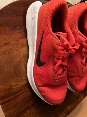 Nike Red Running Sneakers with Black Swoosh and White Sole
